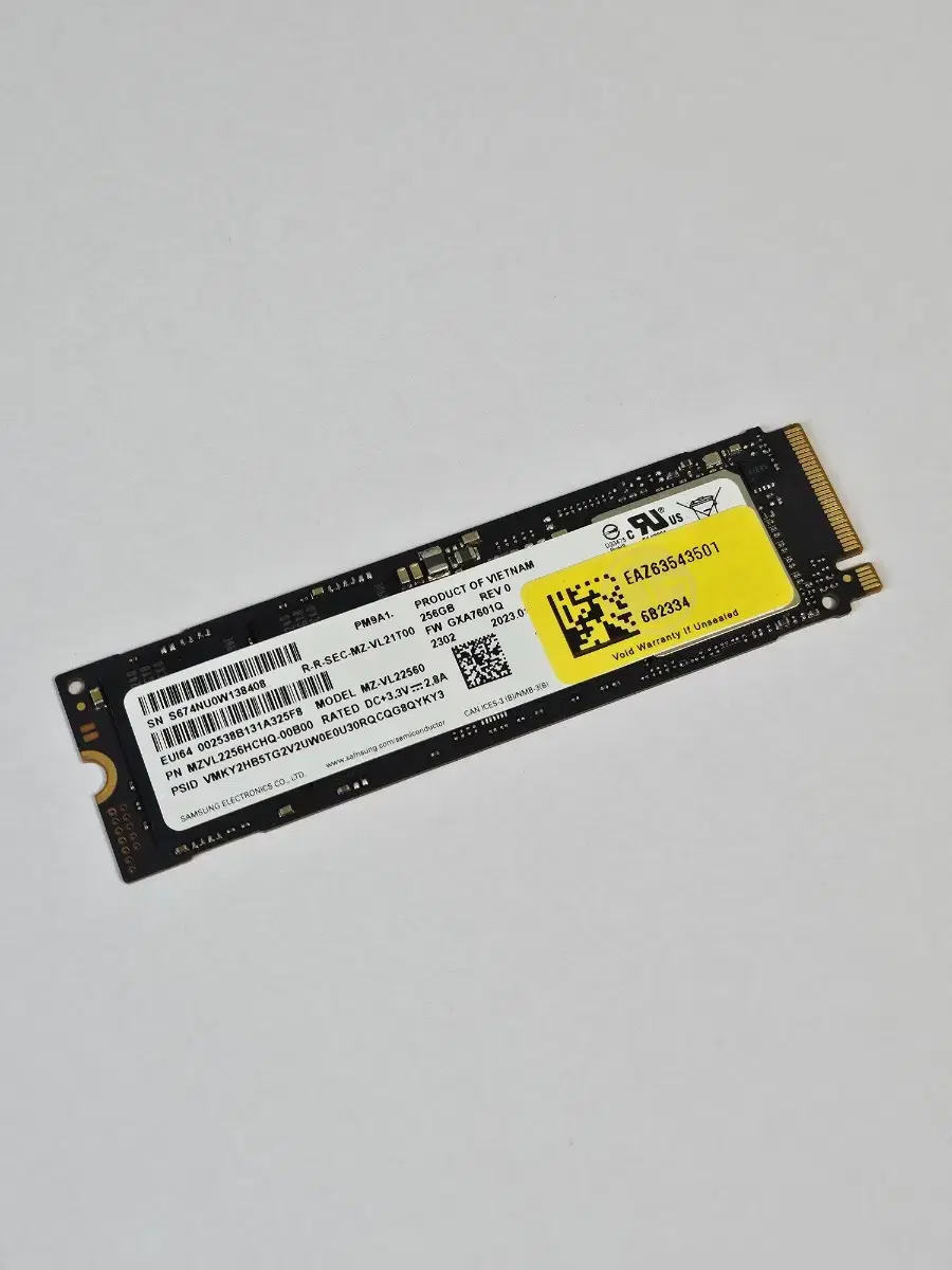 NVMe)삼성전자 PM9A1 M.2 SSD 256GB